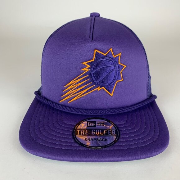 Phoenix Suns NBA Purple New Era The Golfer Snapback Trucker Hat New - Picture 2 of 6